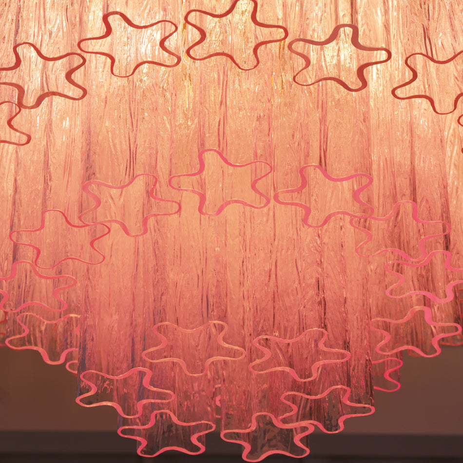 Manorcove Edien Pink Glass Ceiling Light