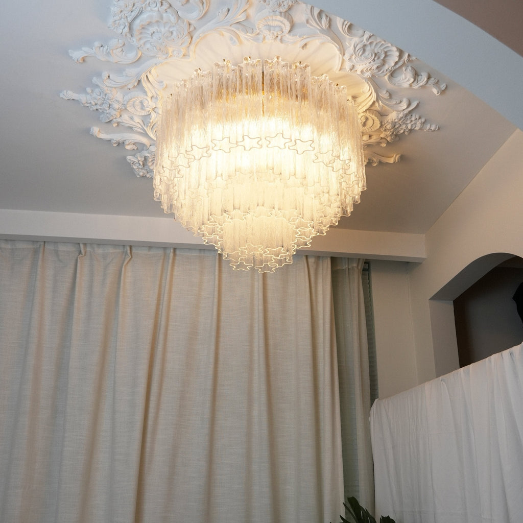 Manorcove Edien Pink Glass Ceiling Light