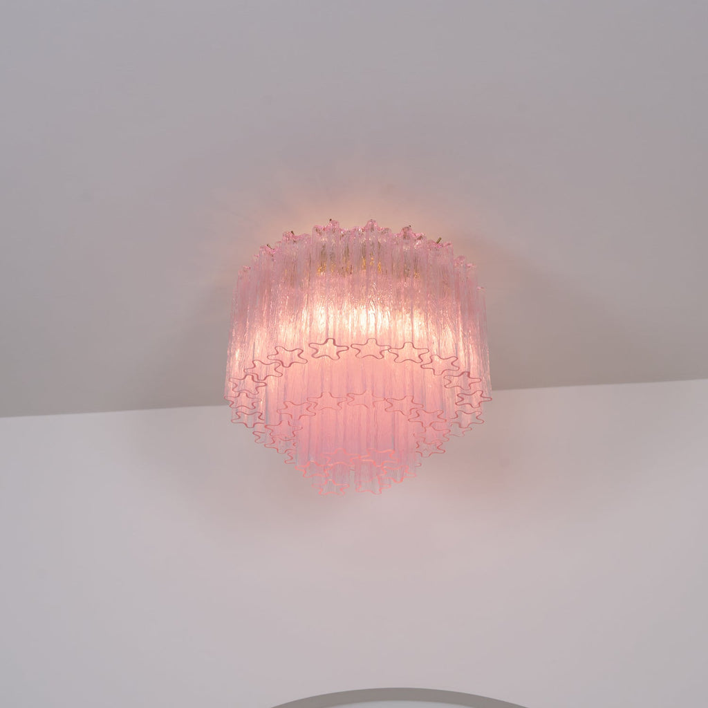 Manorcove Edien Pink Glass Ceiling Light