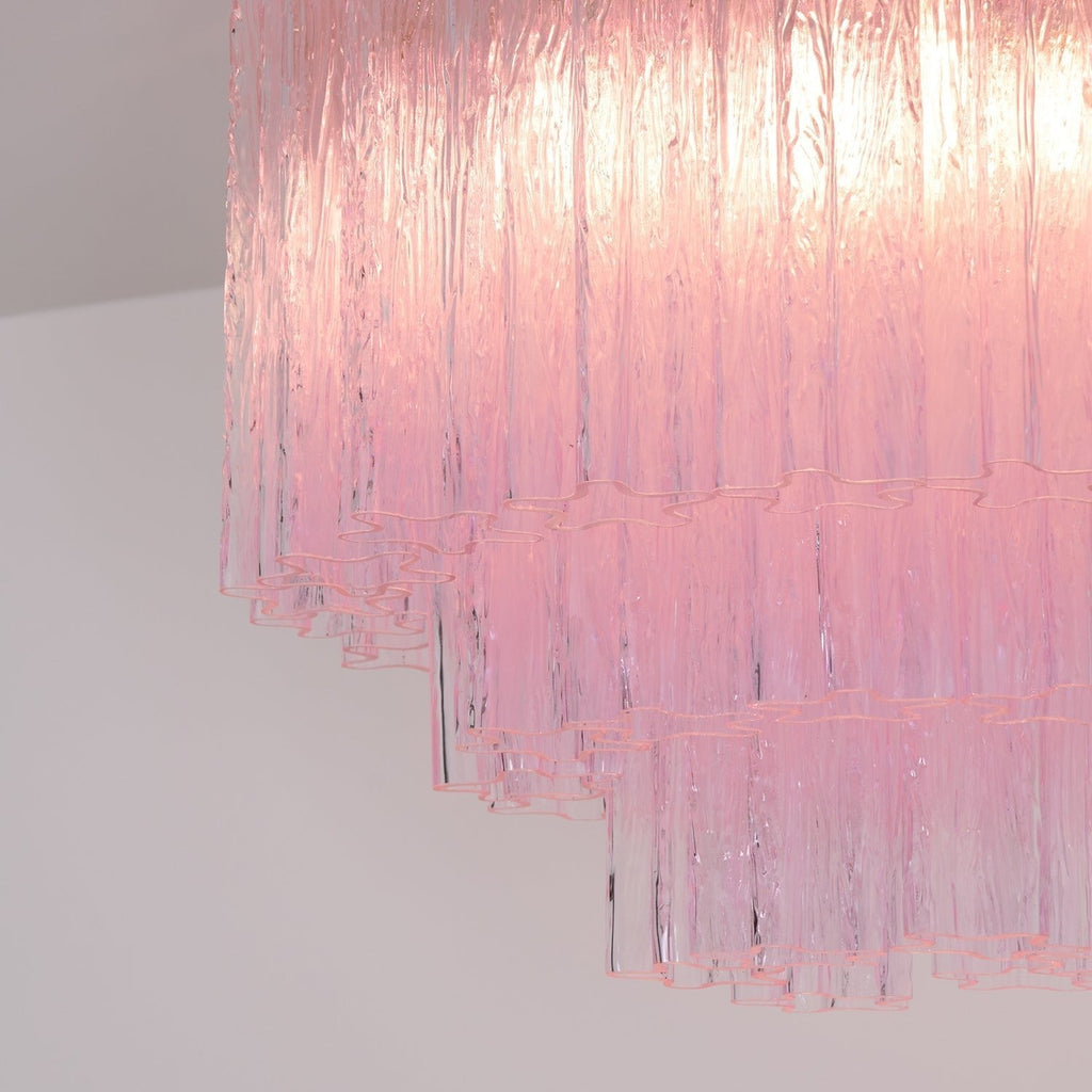 Manorcove Edien Pink Glass Ceiling Light