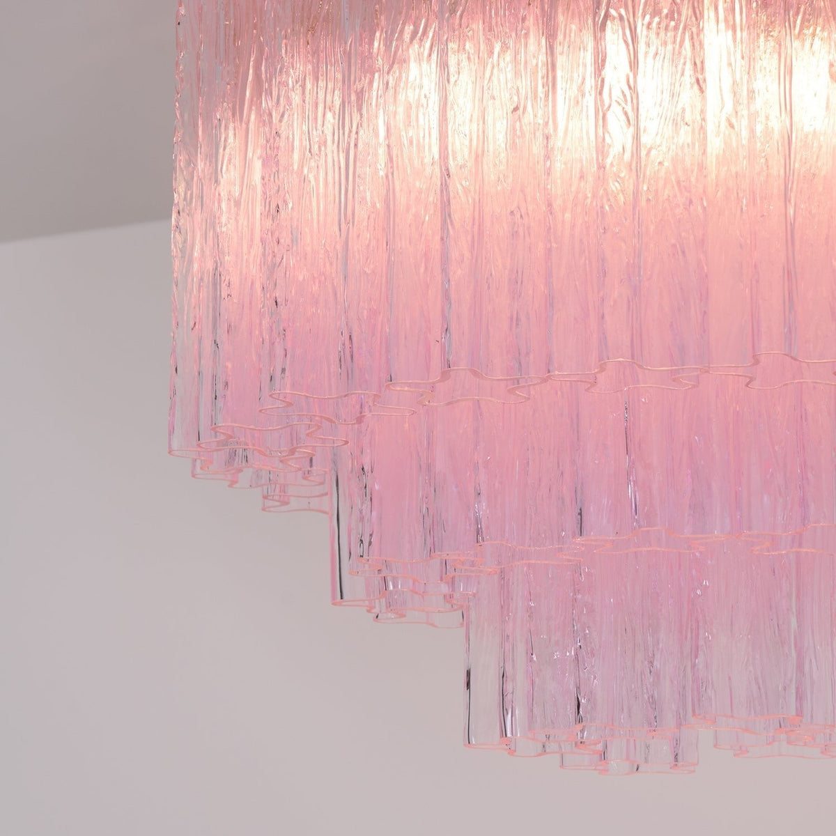 Manorcove Edien Pink Glass Ceiling Light