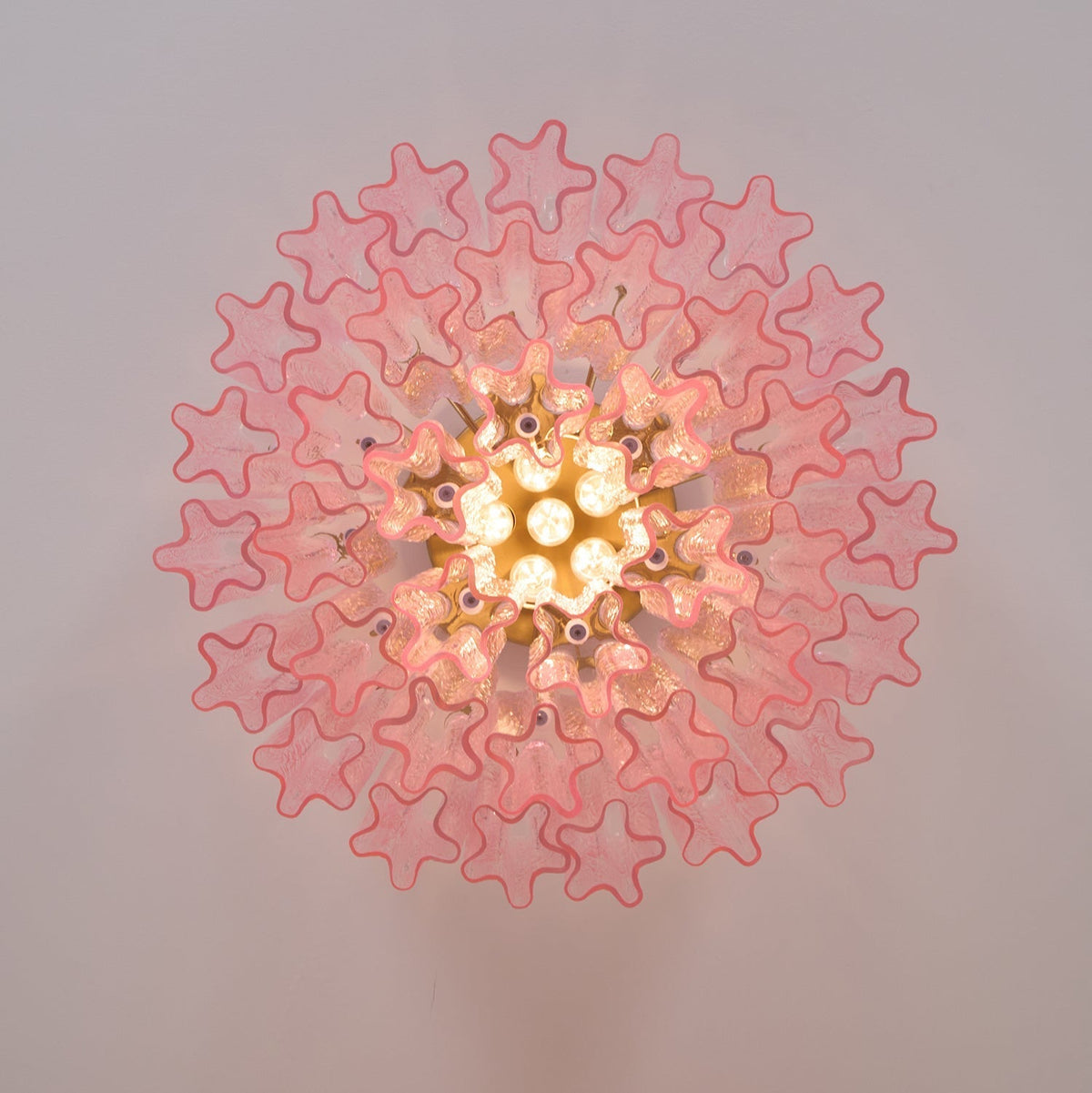 Manorcove Edien Pink Glass Ceiling Light