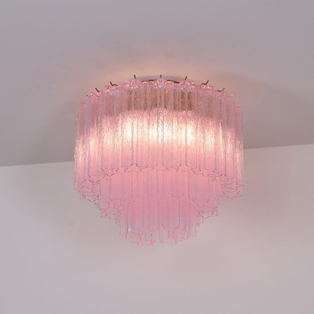 Manorcove Edien Pink Glass Ceiling Light