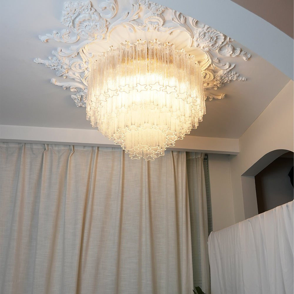 Manorcove Edien Pink Glass Ceiling Light