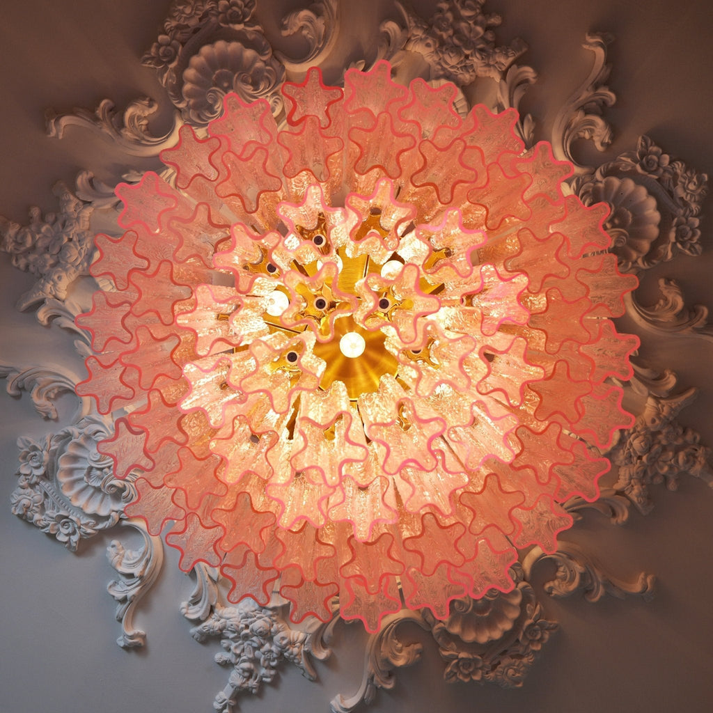 Manorcove Edien Pink Glass Ceiling Light