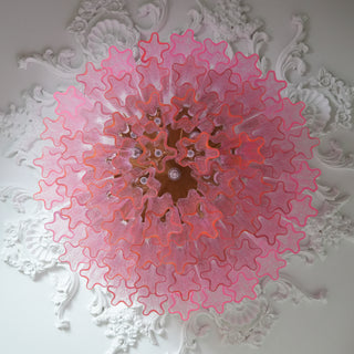 Manorcove Edien Pink Glass Ceiling Light