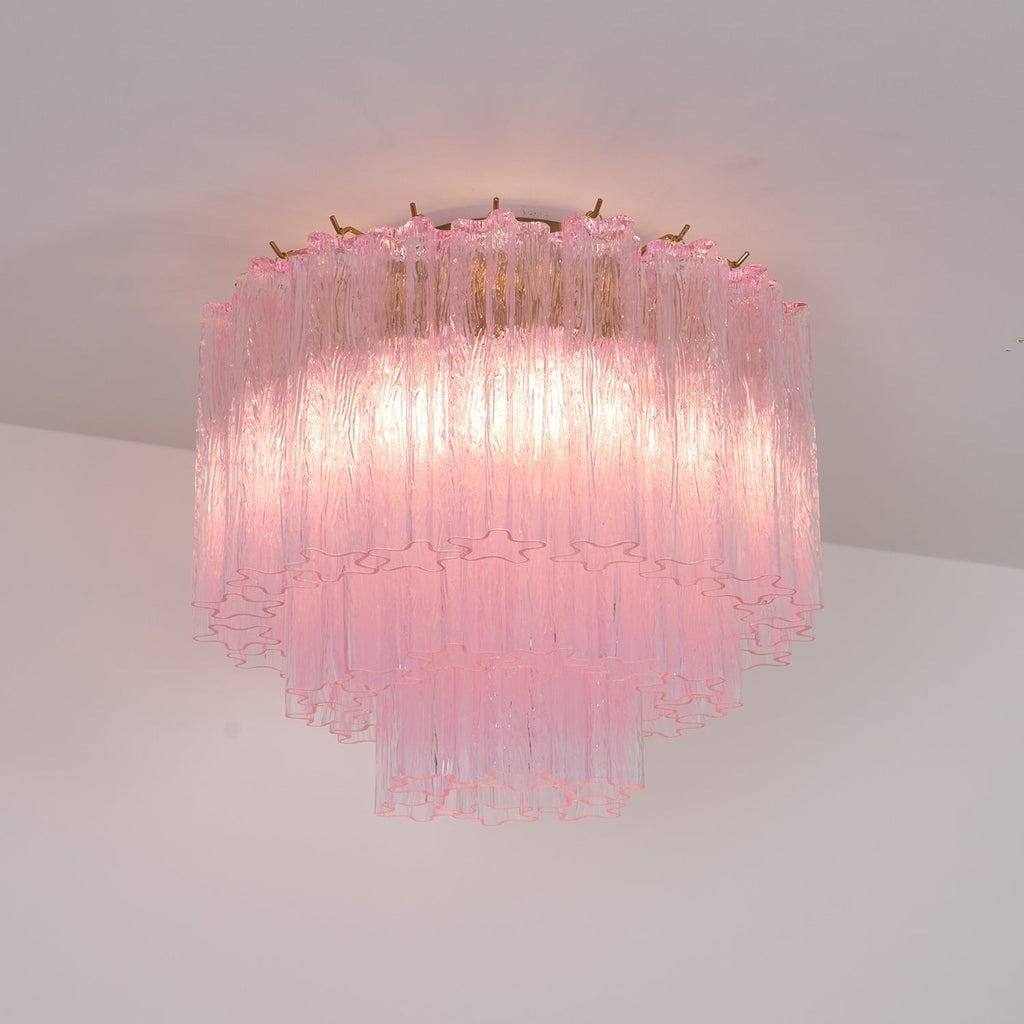 Manorcove Edien Pink Glass Ceiling Light