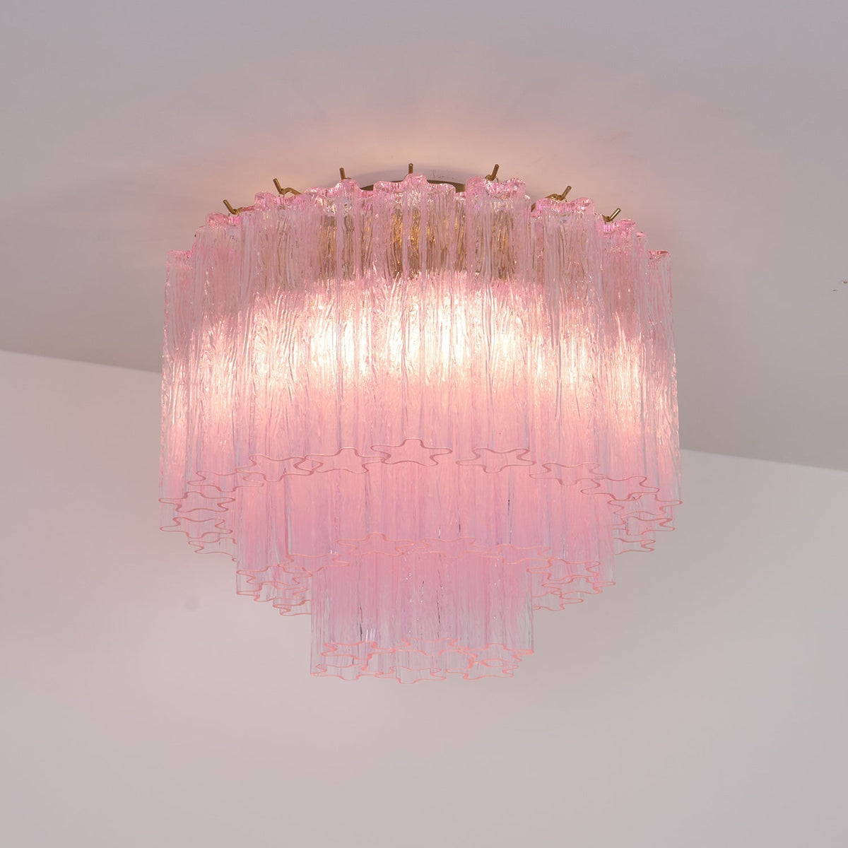 Manorcove Edien Pink Glass Ceiling Light