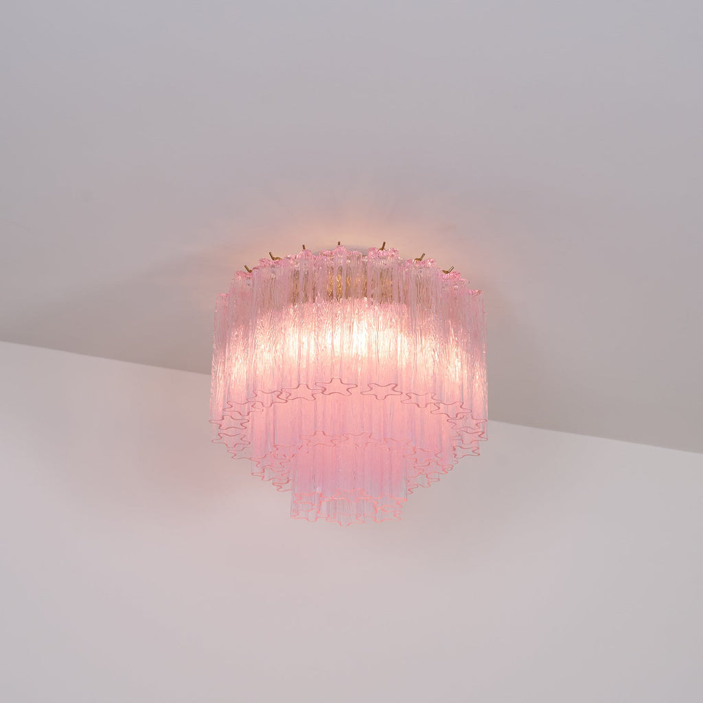 Manorcove Edien Pink Glass Ceiling Light