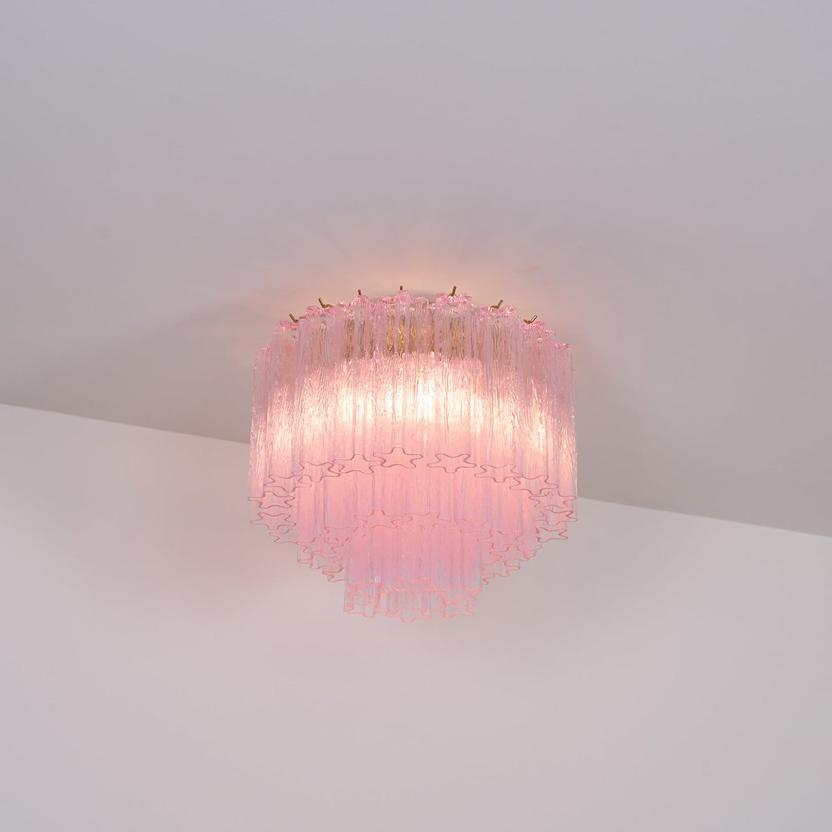 Manorcove Edien Pink Glass Ceiling Light