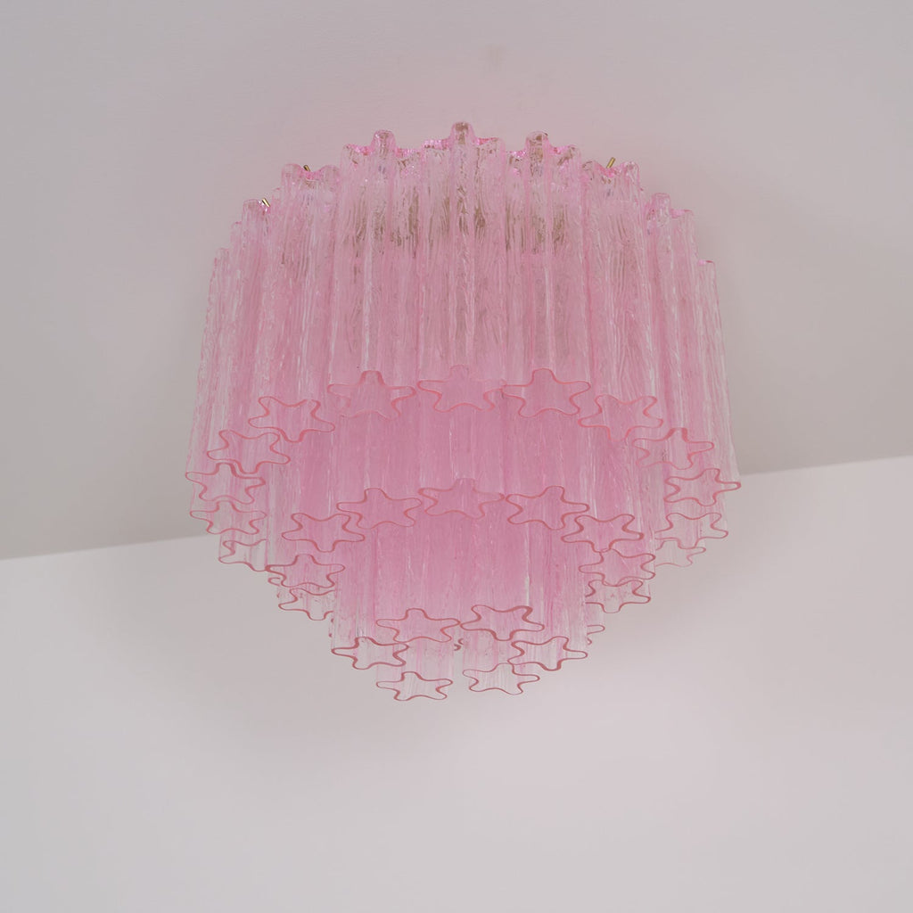 Manorcove Edien Pink Glass Ceiling Light