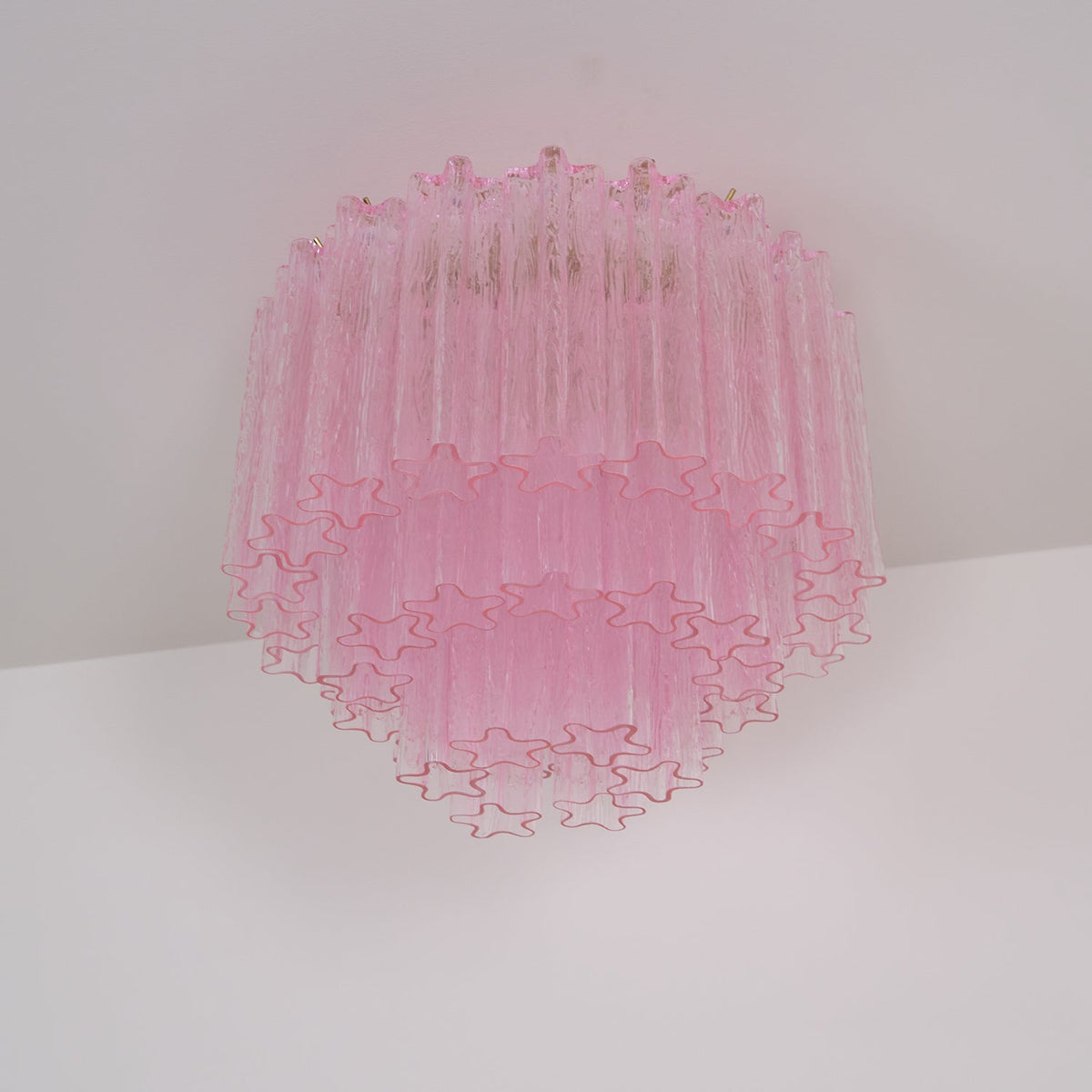 Manorcove Edien Pink Glass Ceiling Light