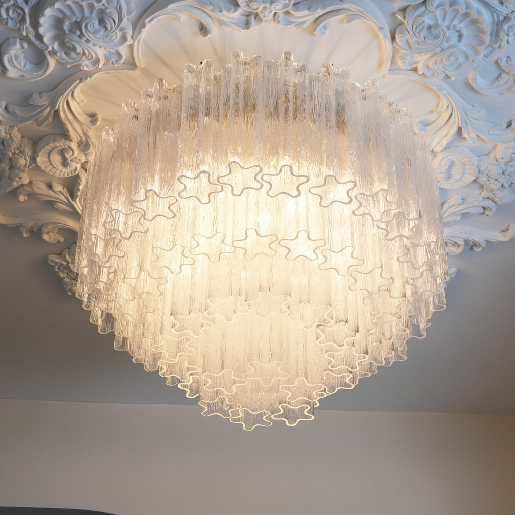 Manorcove Edien Pink Glass Ceiling Light