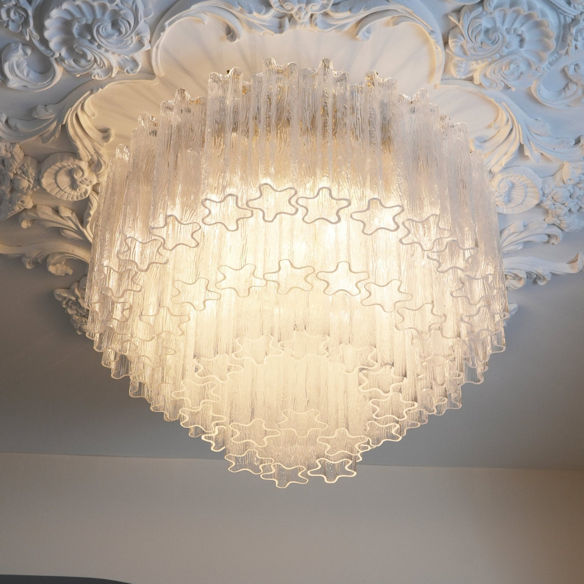 Manorcove Edien Pink Glass Ceiling Light