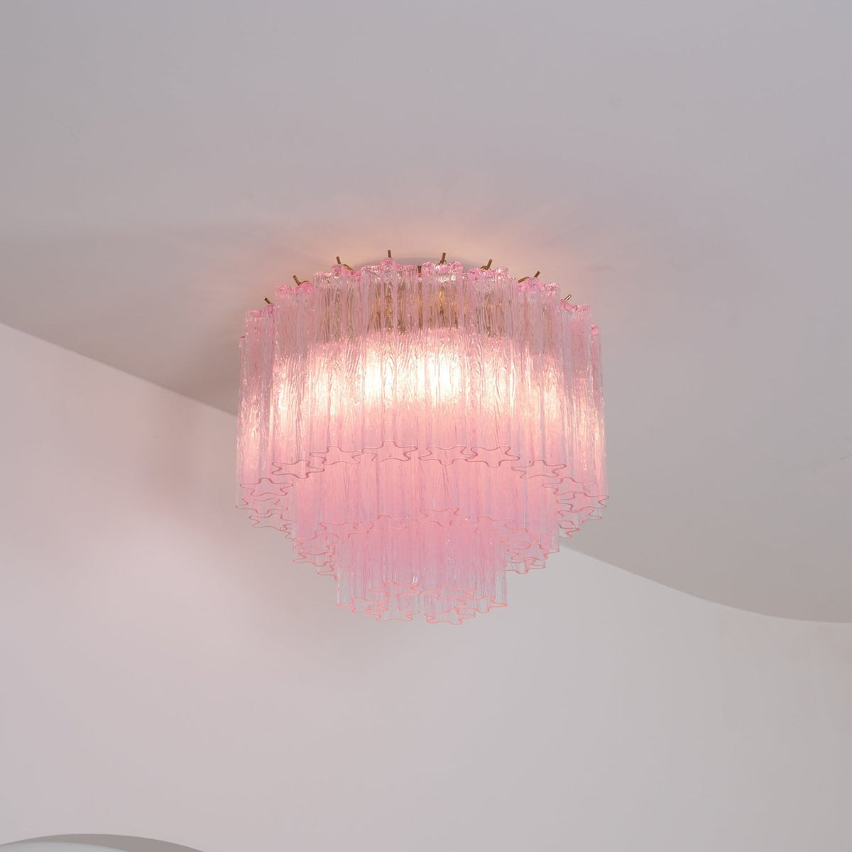 Manorcove Edien Pink Glass Ceiling Light