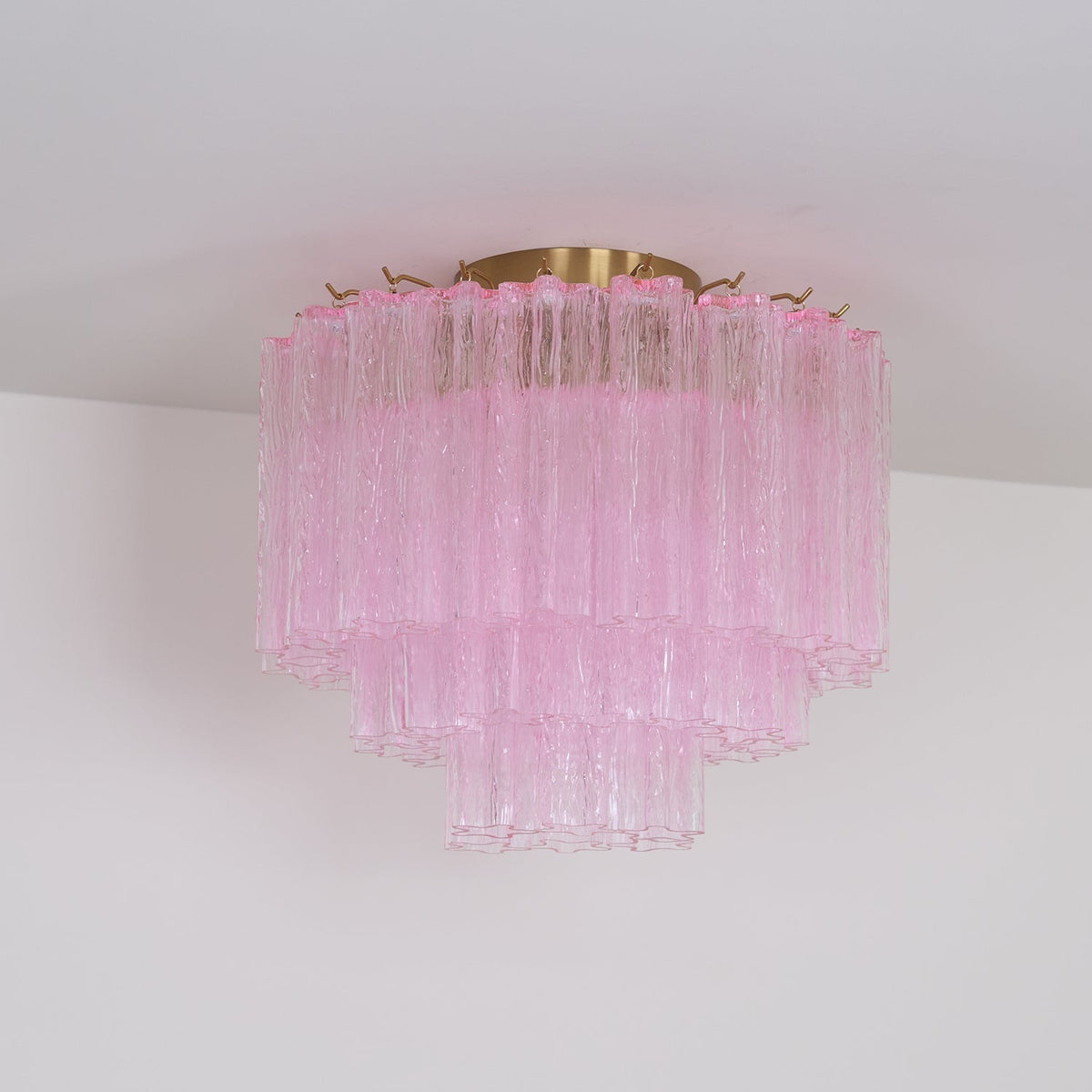 Manorcove Edien Pink Glass Ceiling Light