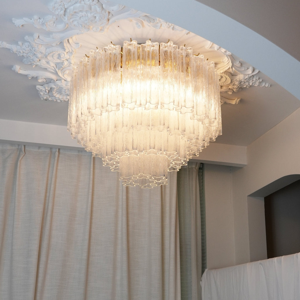 Manorcove Edien Pink Glass Ceiling Light