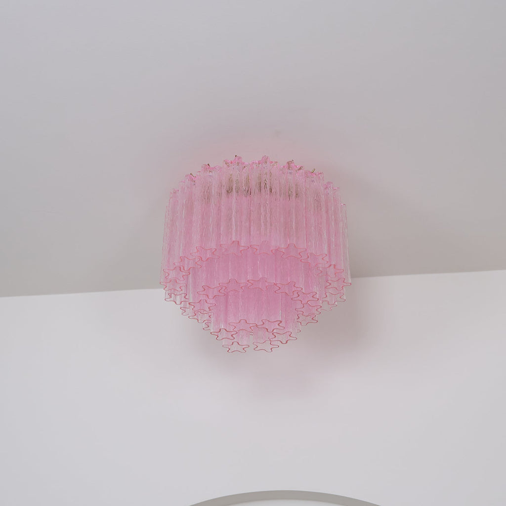 Manorcove Edien Pink Glass Ceiling Light