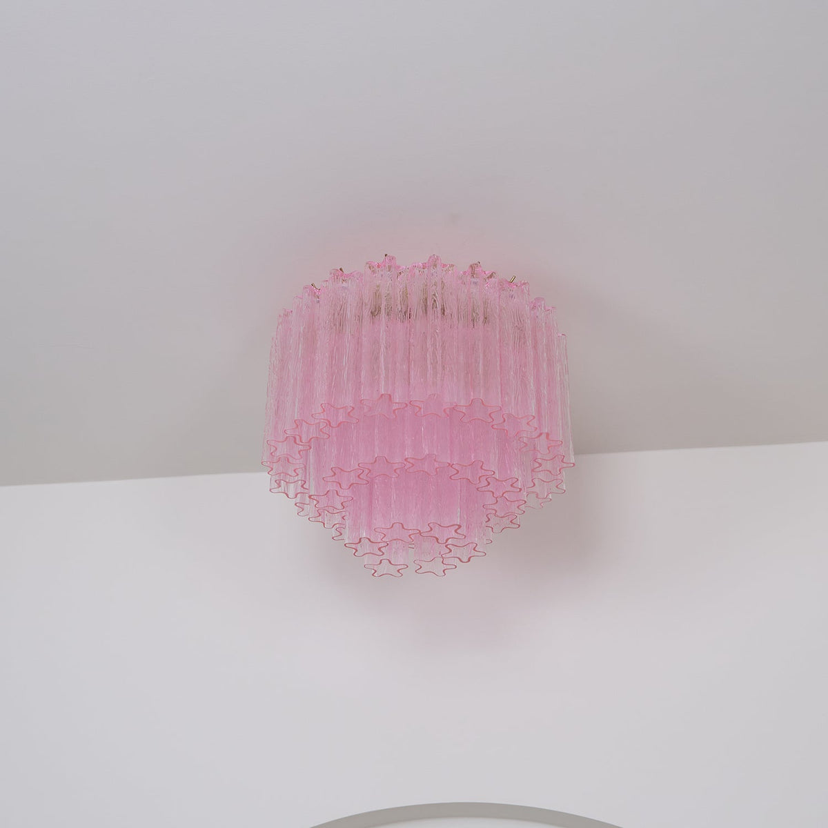 Manorcove Edien Pink Glass Ceiling Light
