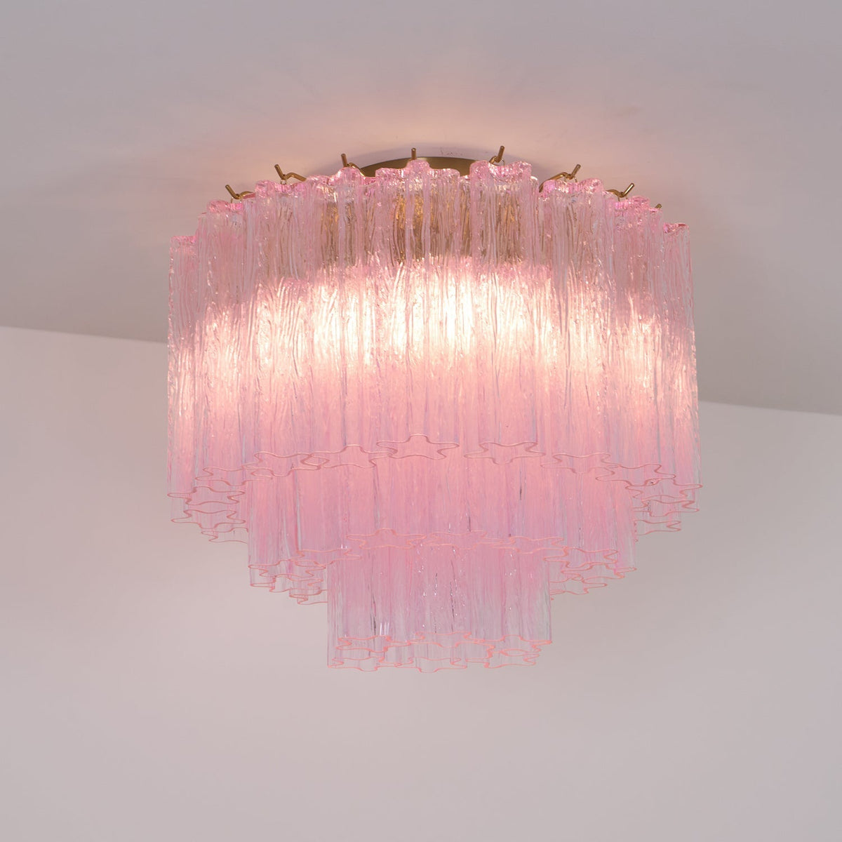 Manorcove Edien Pink Glass Ceiling Light