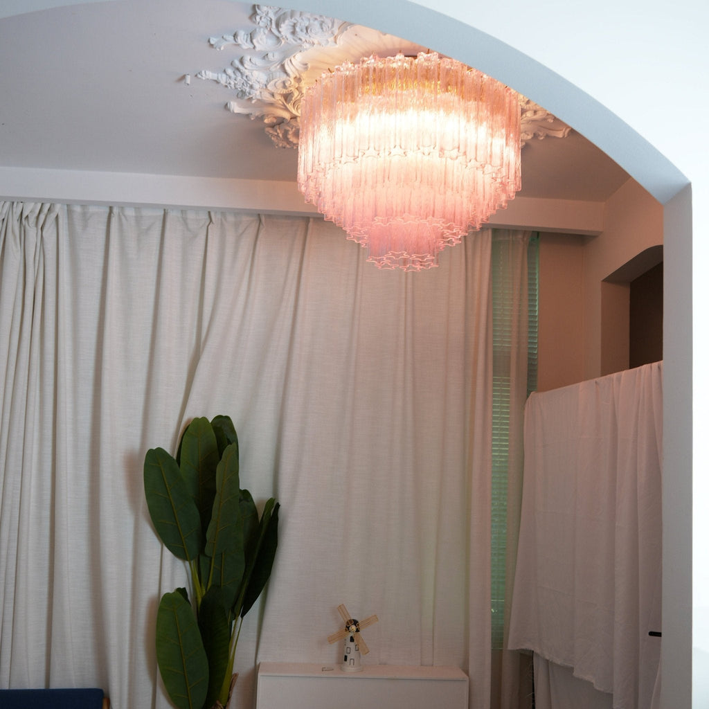 Manorcove Edien Pink Glass Ceiling Light