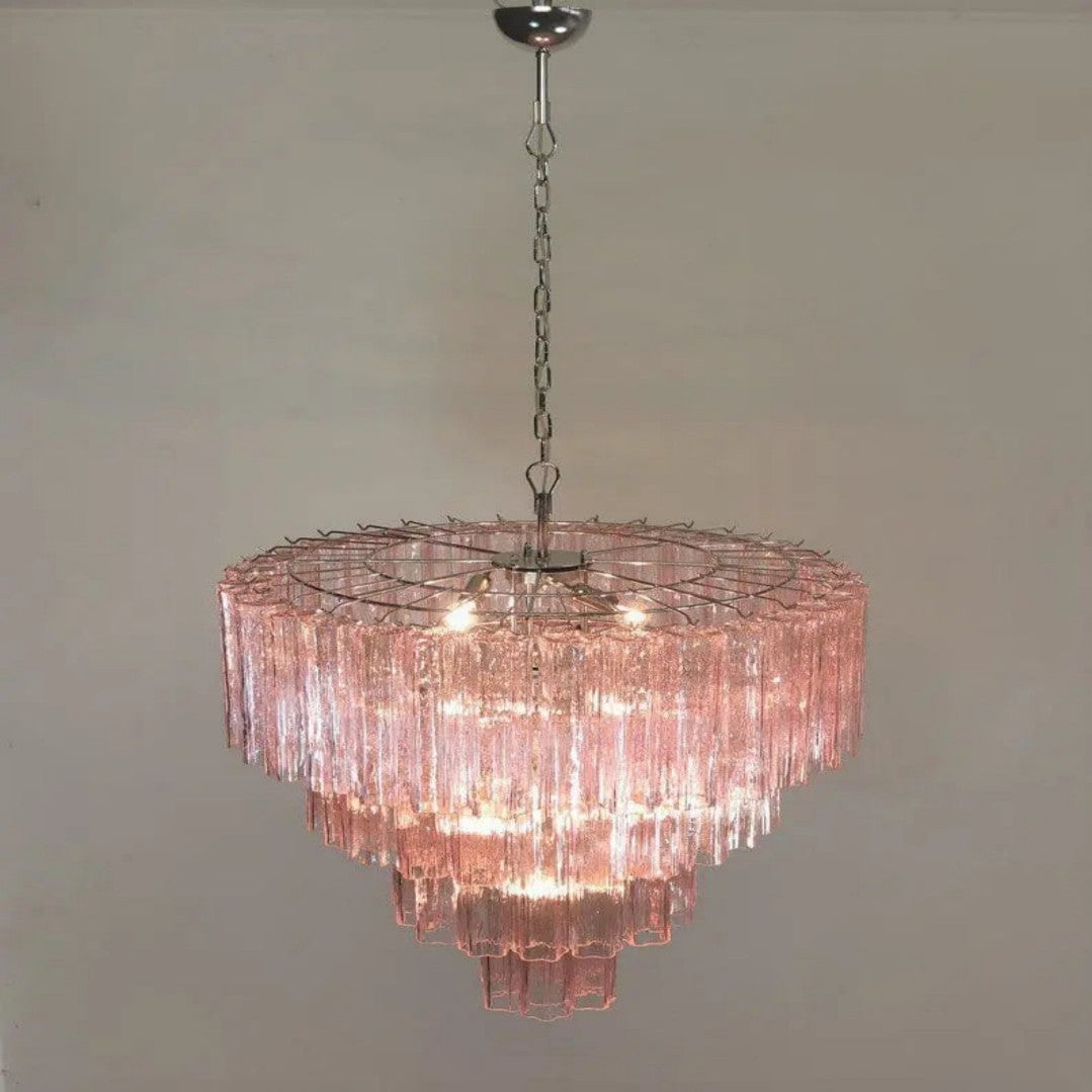 Manorcove Edien Round 78 Tubes Pink Chandelier