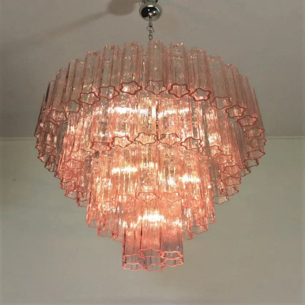 Manorcove Edien Round 78 Tubes Pink Chandelier