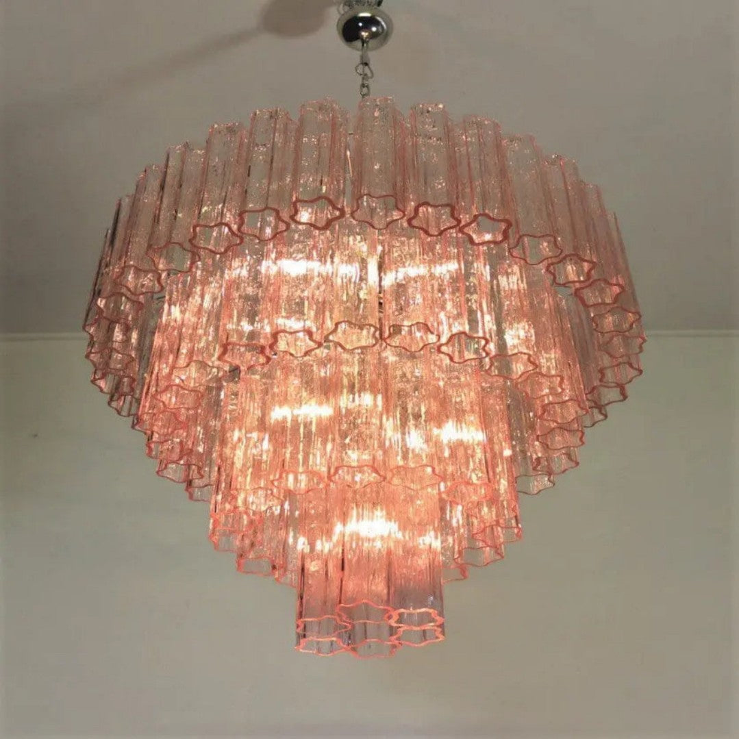 Manorcove Edien Round 78 Tubes Pink Chandelier