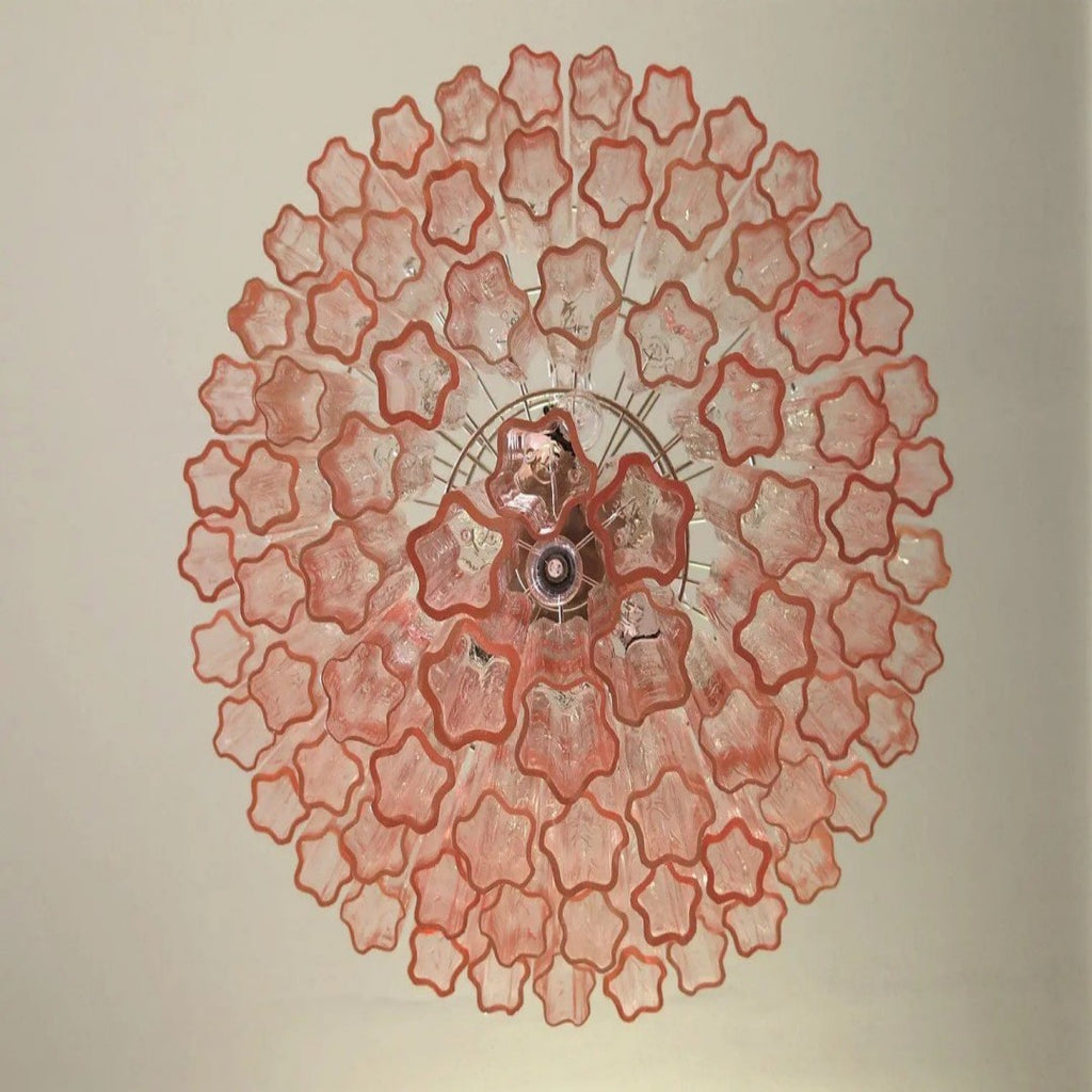 Manorcove Edien Round 78 Tubes Pink Chandelier