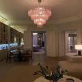 Manorcove Edien Round 78 Tubes Pink Chandelier