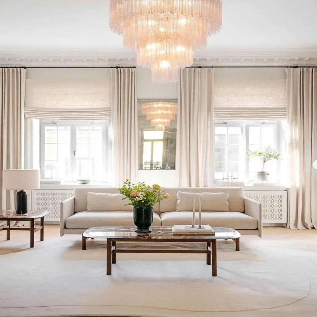 Manorcove Edien Round 78 Tubes Pink Chandelier
