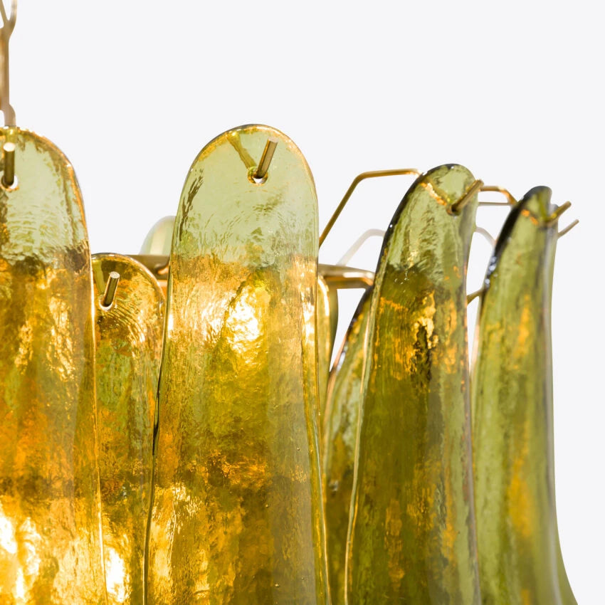 Manorcove Green Petal Murano Chandelier