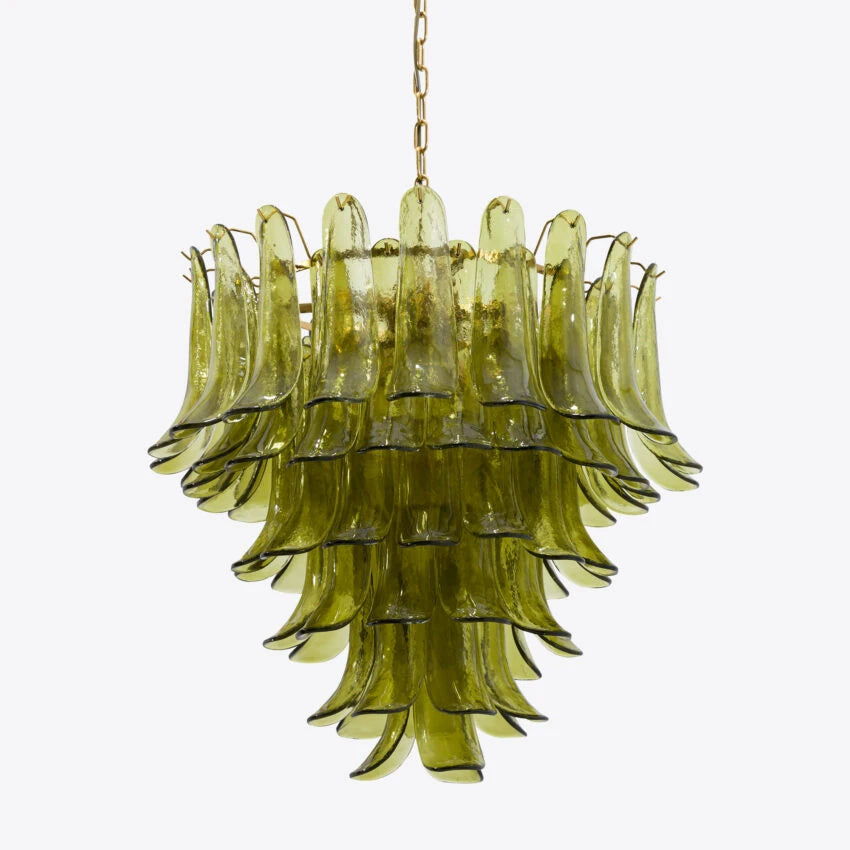 Manorcove Green Petal Murano Chandelier