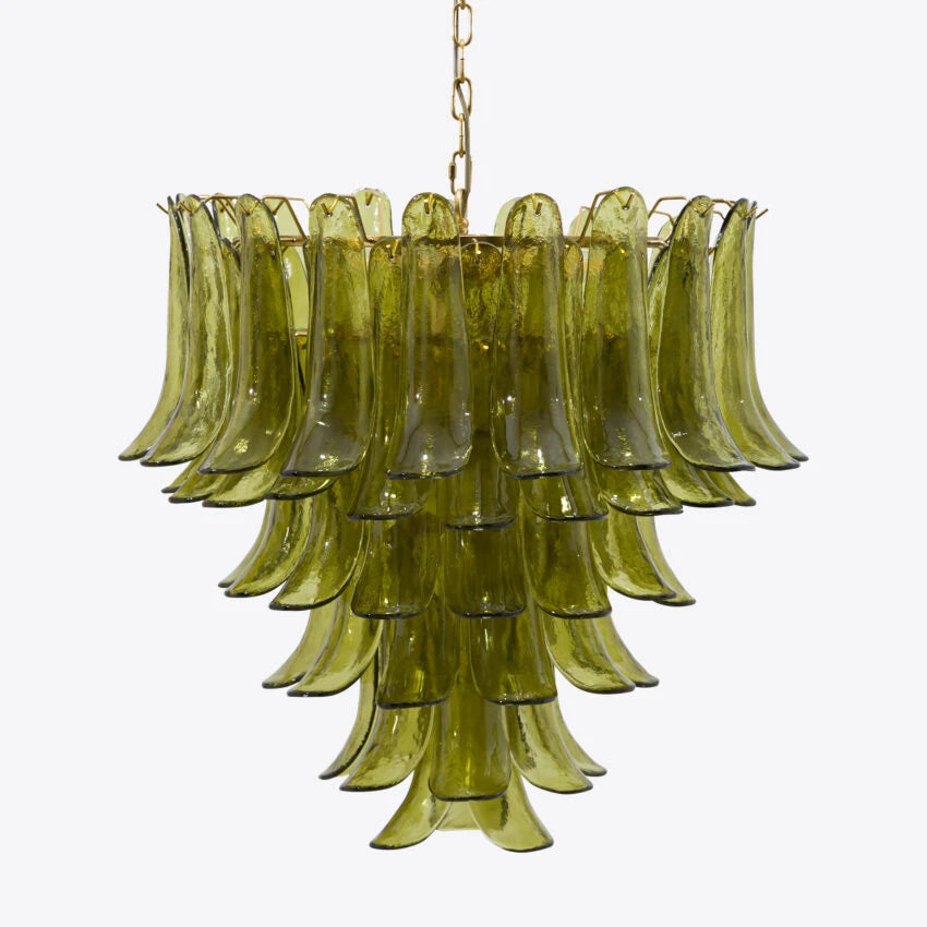 Manorcove Green Petal Murano Chandelier