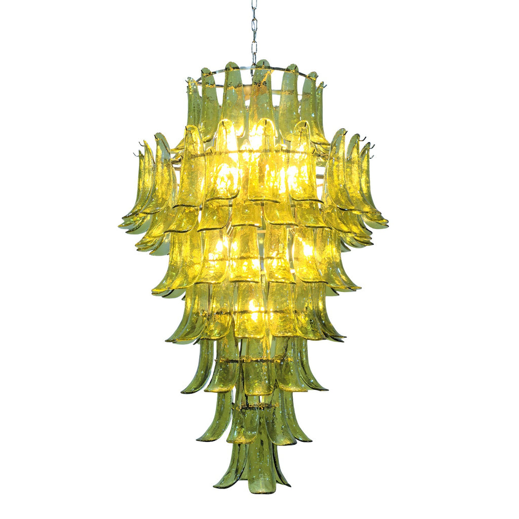 Manorcove Green Petal Murano Chandelier