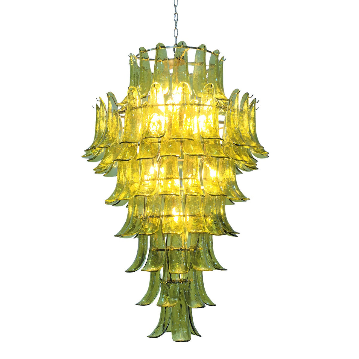 Manorcove Green Petal Murano Chandelier