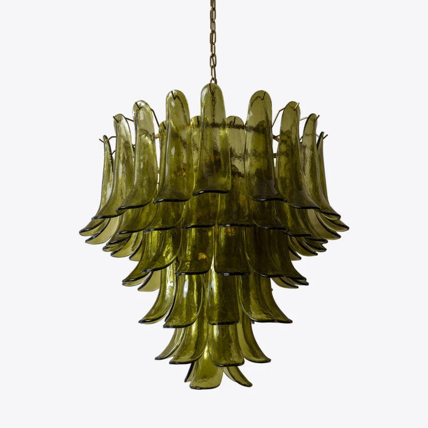 Manorcove Green Petal Murano Chandelier