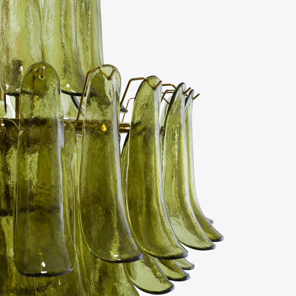 Manorcove Green Petal Murano Chandelier