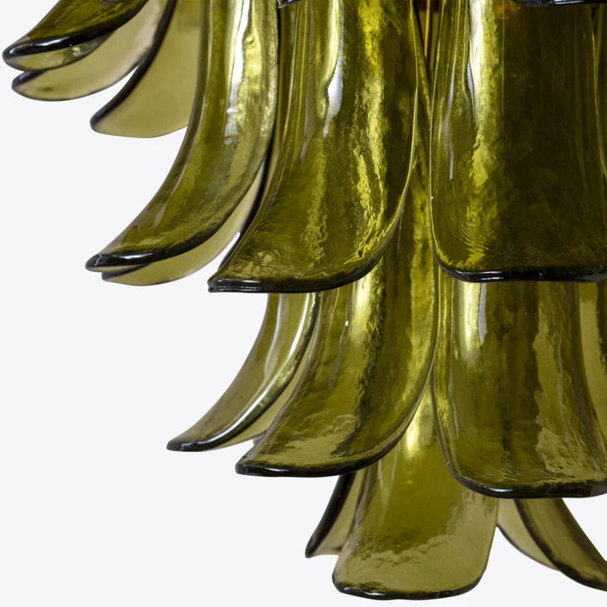 Manorcove Green Petal Murano Chandelier