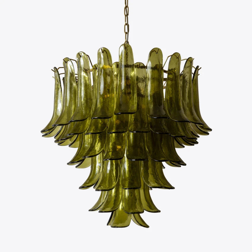 Manorcove Green Petal Murano Chandelier
