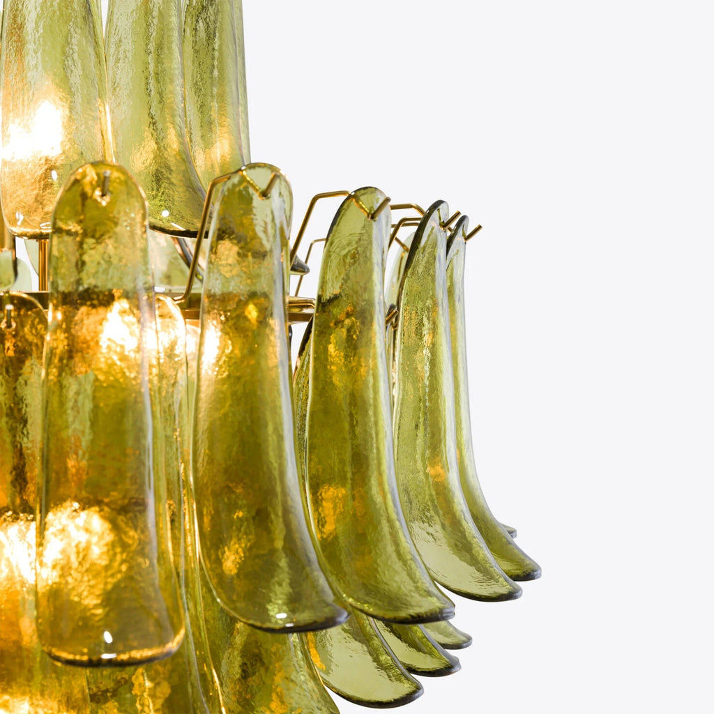 Manorcove Green Petal Murano Chandelier