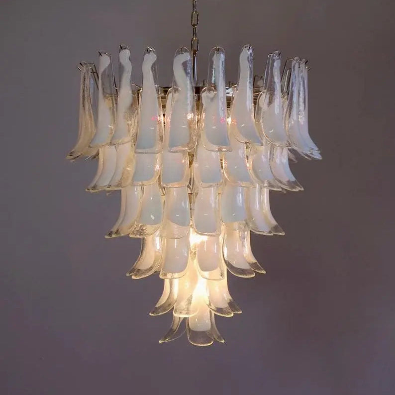Manorcove MuranChandelier – 75 petals – Transparento