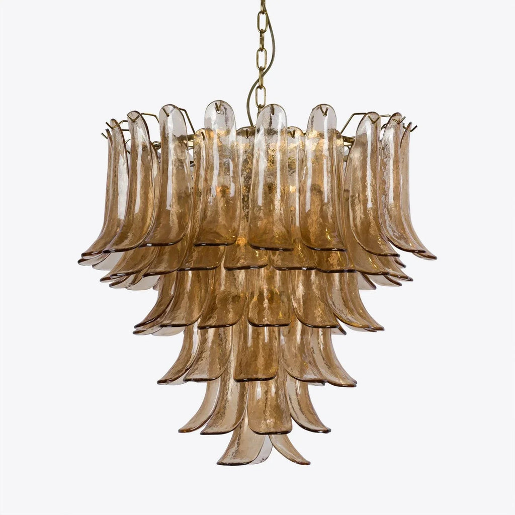 Manorcove Murano Amber Petal Chandelier