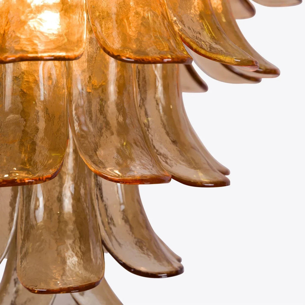 Manorcove Murano Amber Petal Chandelier