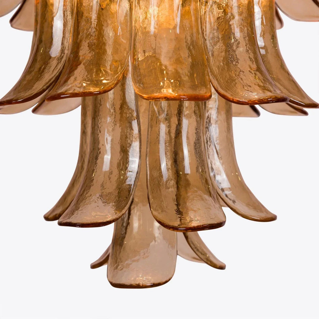 Manorcove Murano Amber Petal Chandelier