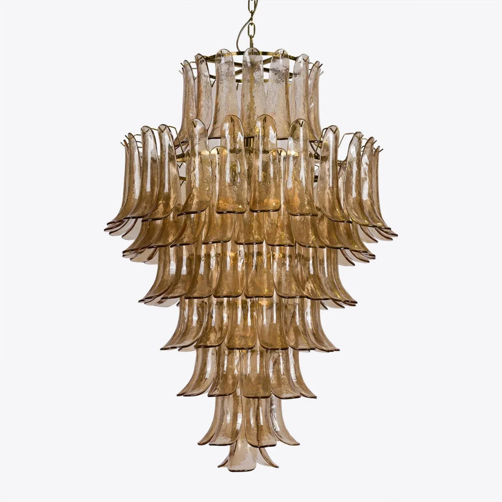 Manorcove Murano Amber Petal Chandelier