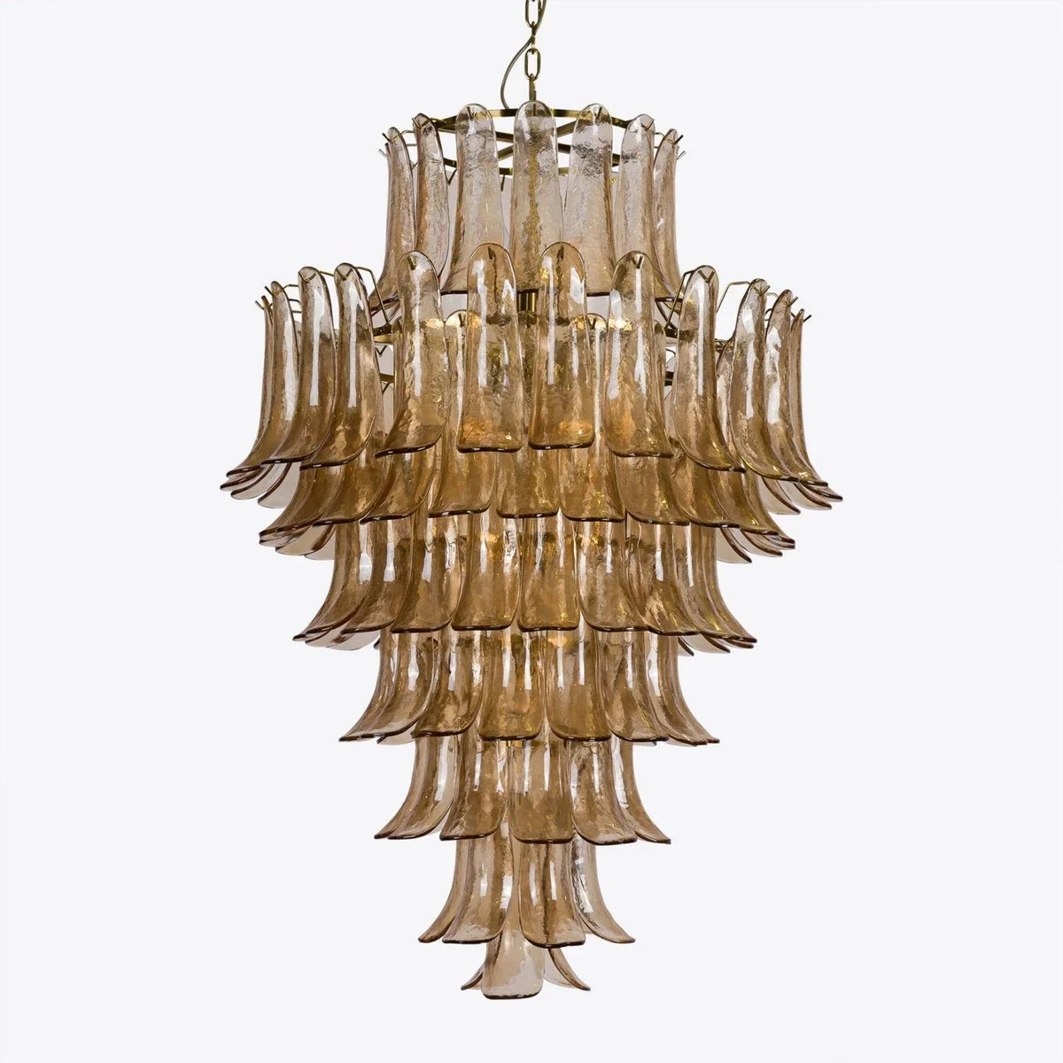Manorcove Murano Amber Petal Chandelier