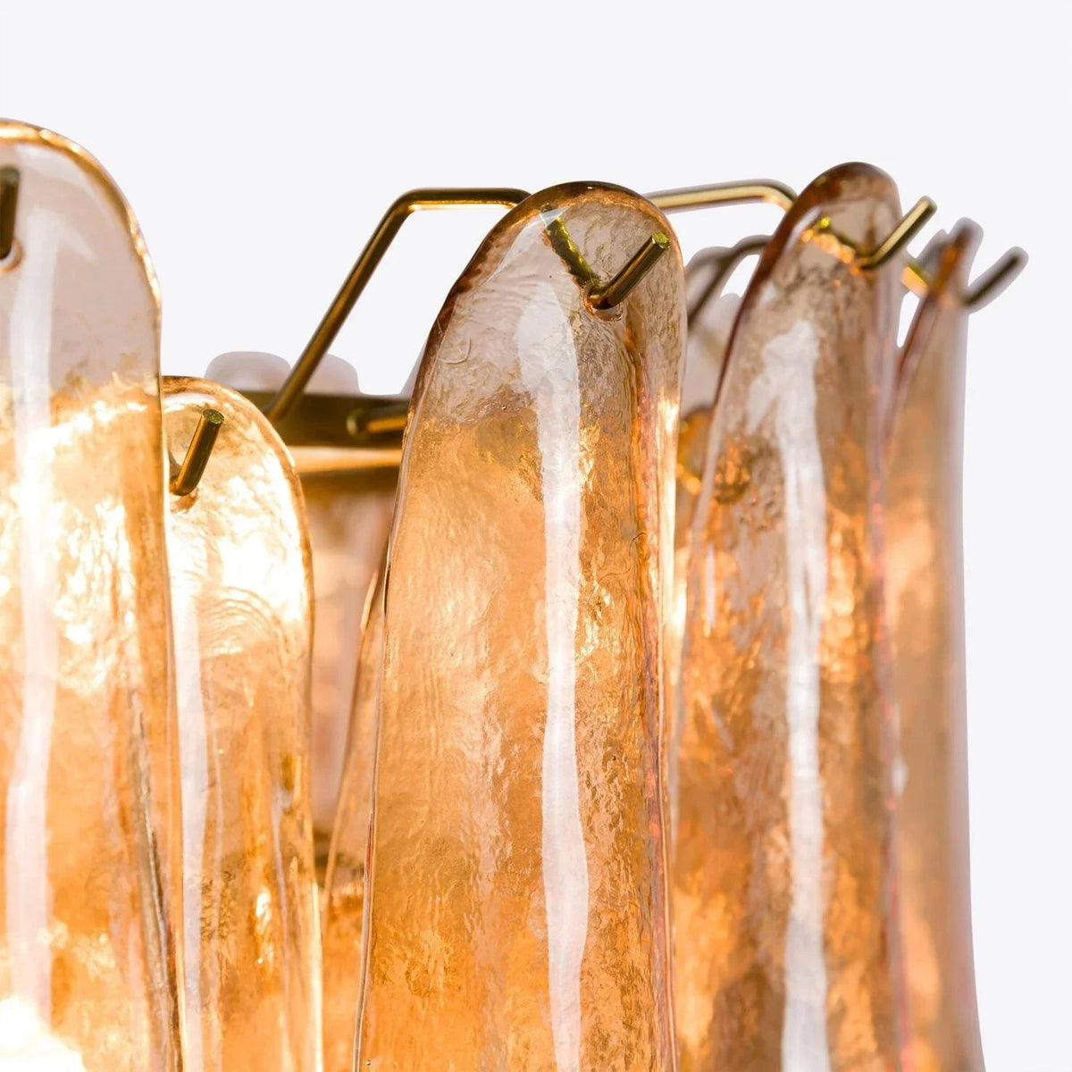 Manorcove Murano Amber Petal Chandelier