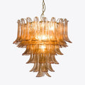 Manorcove Murano Amber Petal Chandelier