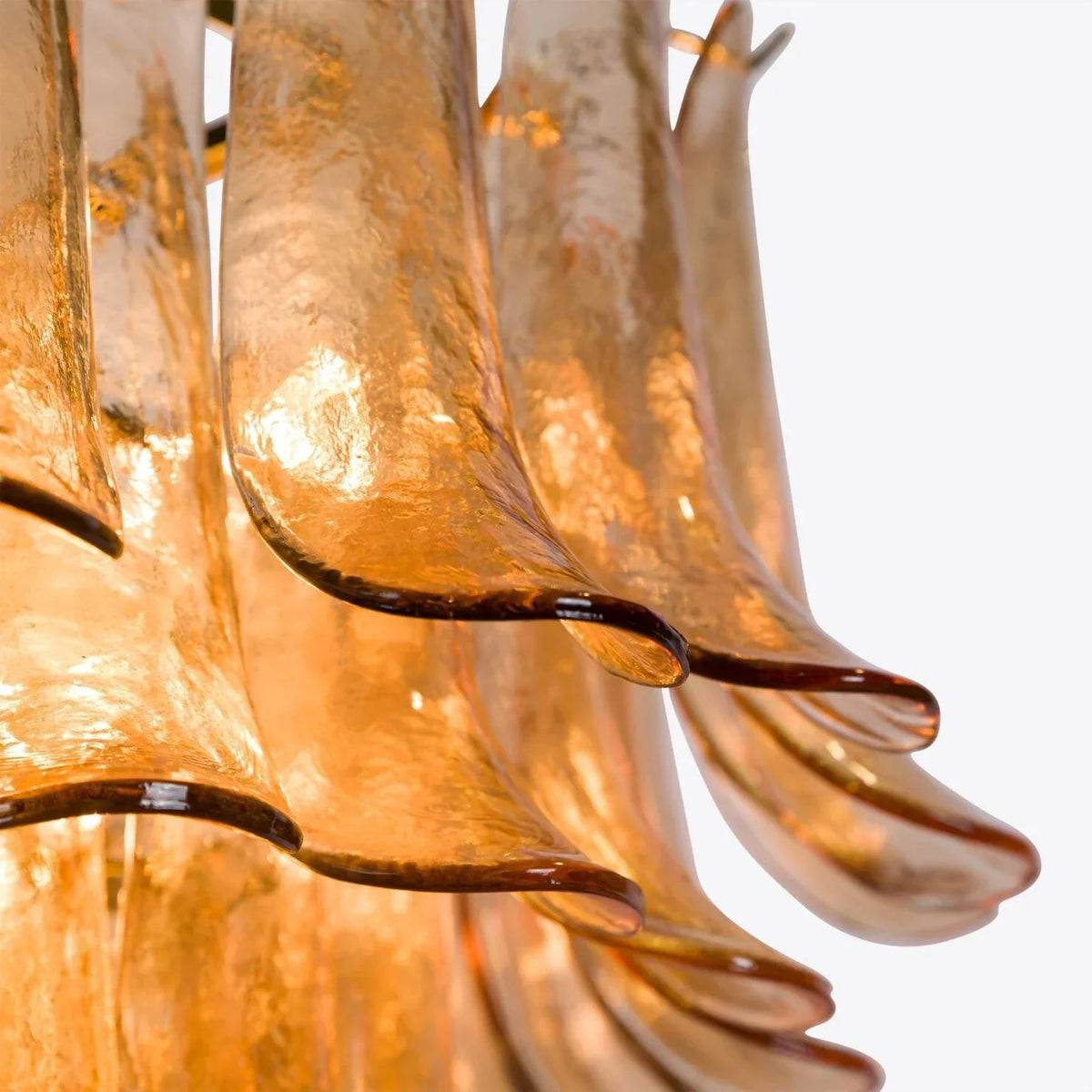 Manorcove Murano Amber Petal Chandelier